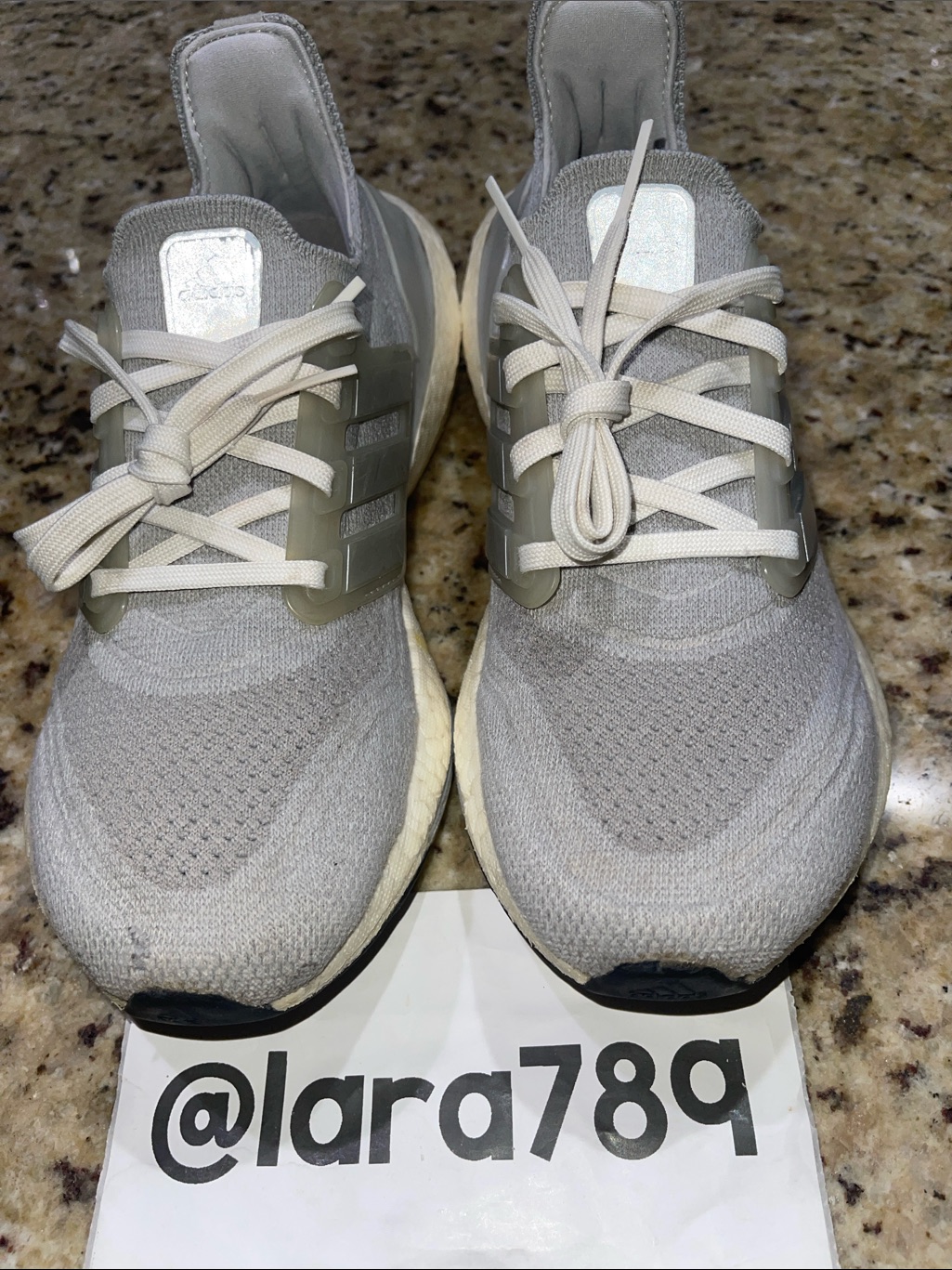 Adidas Ultraboost Primeknit Sneakers In Light Grey And Cream